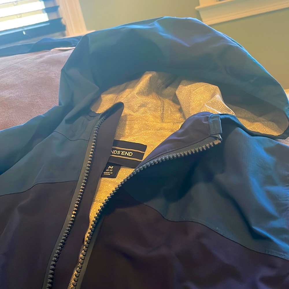 Lands End medium rain coat boys M